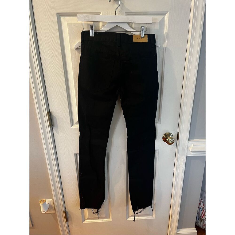 Mnml Black Skull Patch Gothic Punk Jeans sz 29 EUC - Picture 9 of 10
